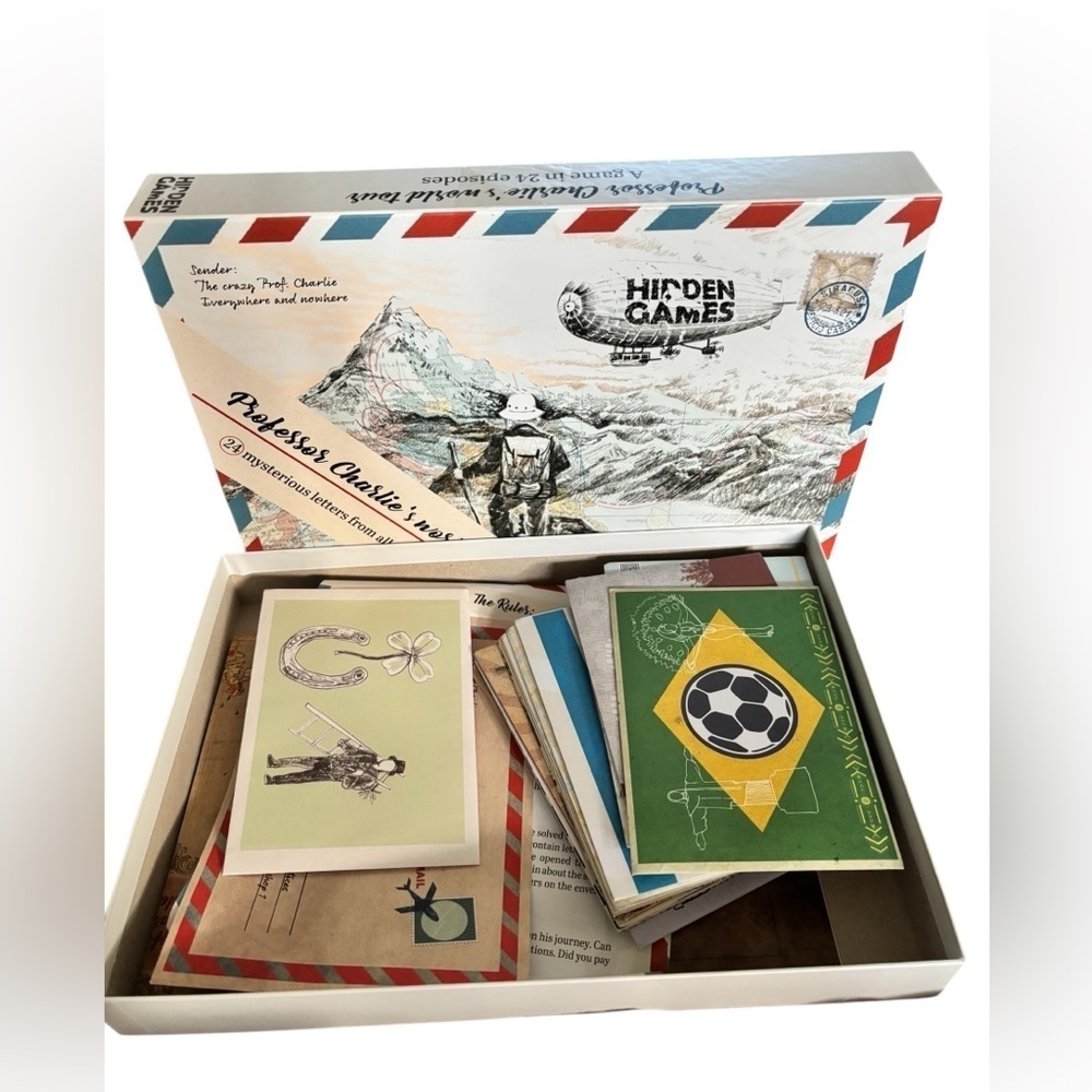 Hidden Games Professor Charlie ‘s World Tours 1-6 Players 41+ Adventure Riddles
